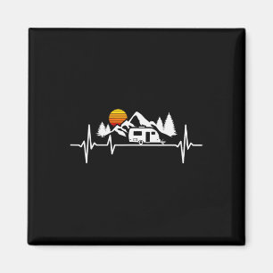 Aimant Camping Heartbeat Camping-car Caravane Remorque