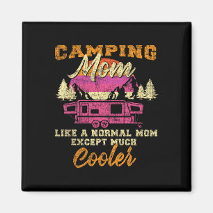 Aimant Camping Maman Camionnette Roulotte Rétro Vintage