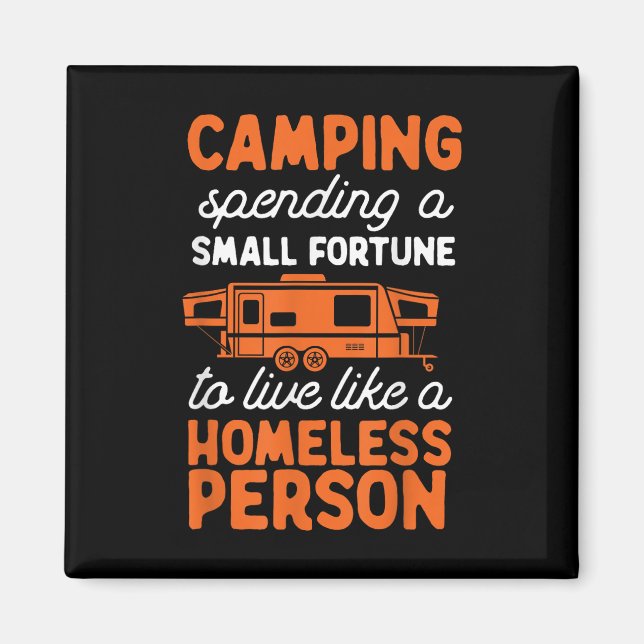Aimant Camping Pop Up Camper Rv Trailer Small Fortune (Devant)