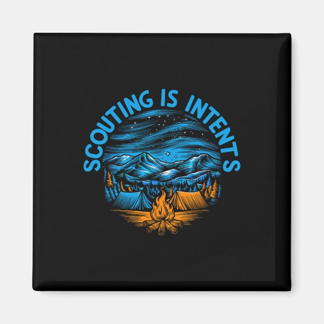 Aimant Camping Scouting Is Intents Scout Camper Camping 1 (Devant)
