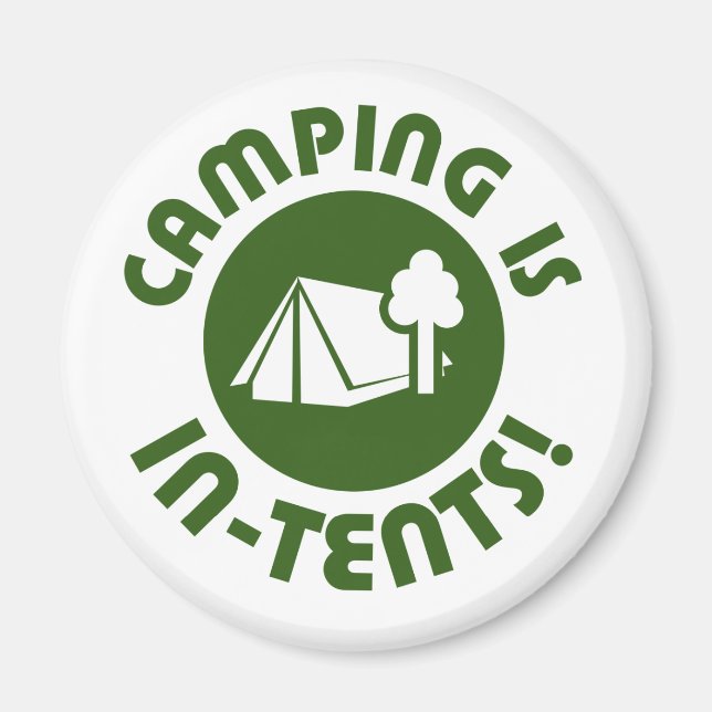 Aimant Camping sous tentes (Devant)