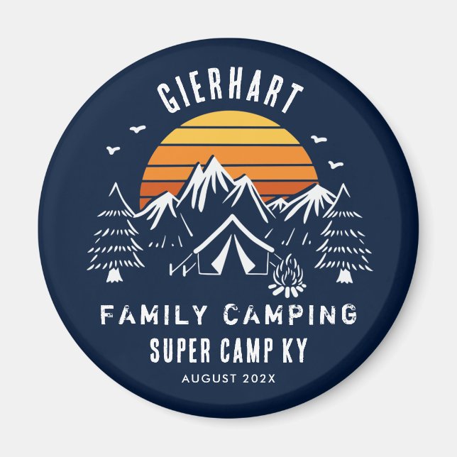 Aimant Camping Swag Retro Custom Family Vacsaké (Devant)