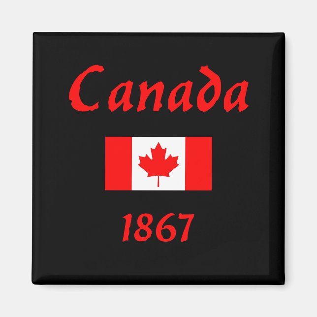 Aimant Canada 1867 Ancien drapeau du Balthazar Couleur fo (Devant)