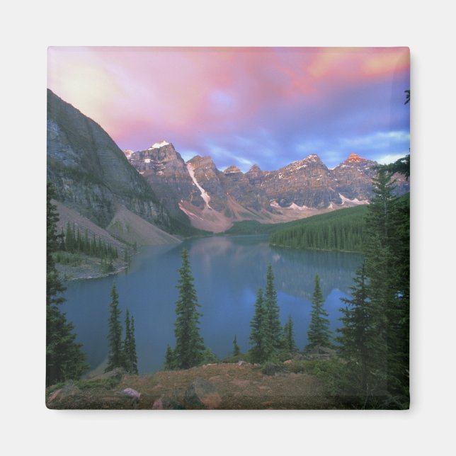 Aimant Canada, Alberta, lac Moraine à l'aube, Banff (Devant)
