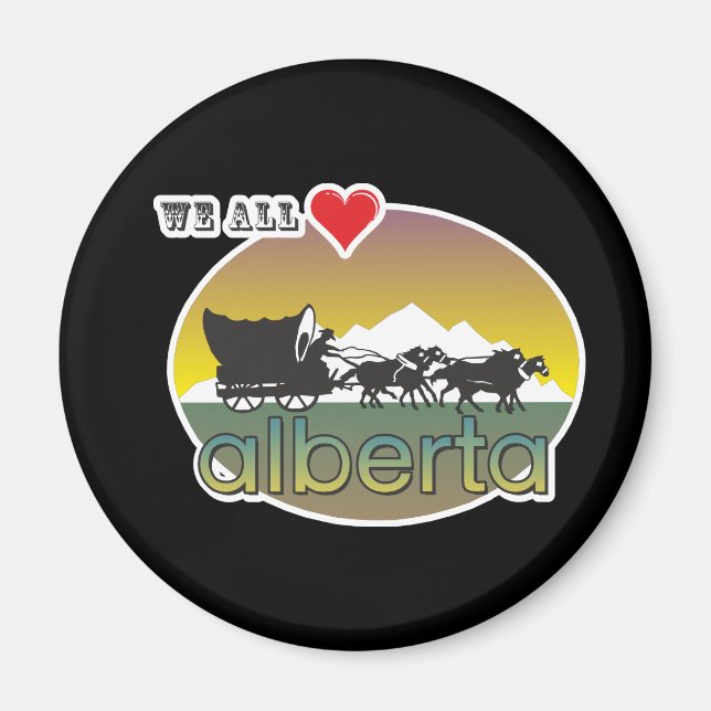 Aimant Canada Alberta Rocky Mountains Love Alberta (Devant)