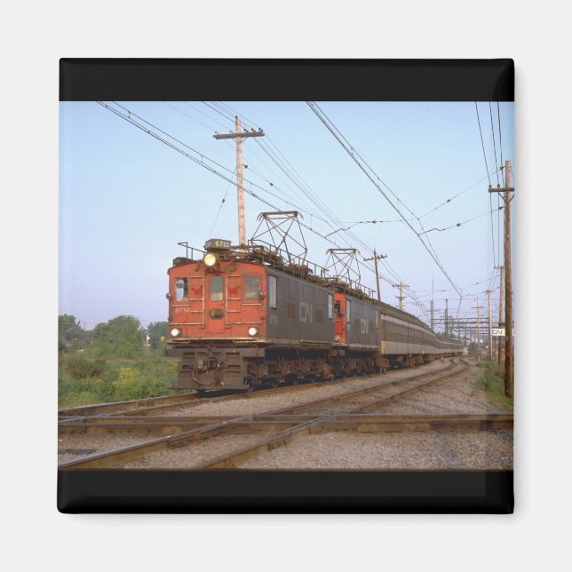 Aimant Canada, boîte CN électrique_Trains du monde (Devant)