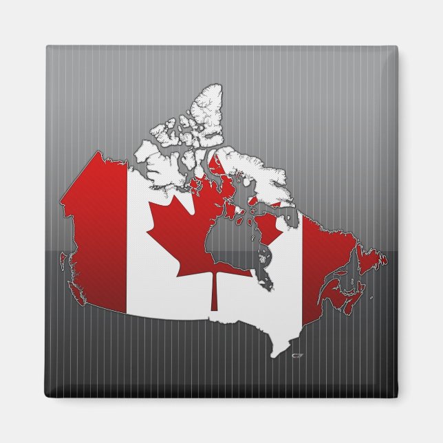 Aimant Canada : Carte (Devant)