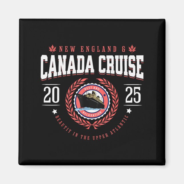 Aimant Canada Cruise New England Cruise Vacation Souvenir (Devant)