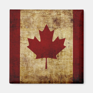 Aimant Canada / drapeau grunge