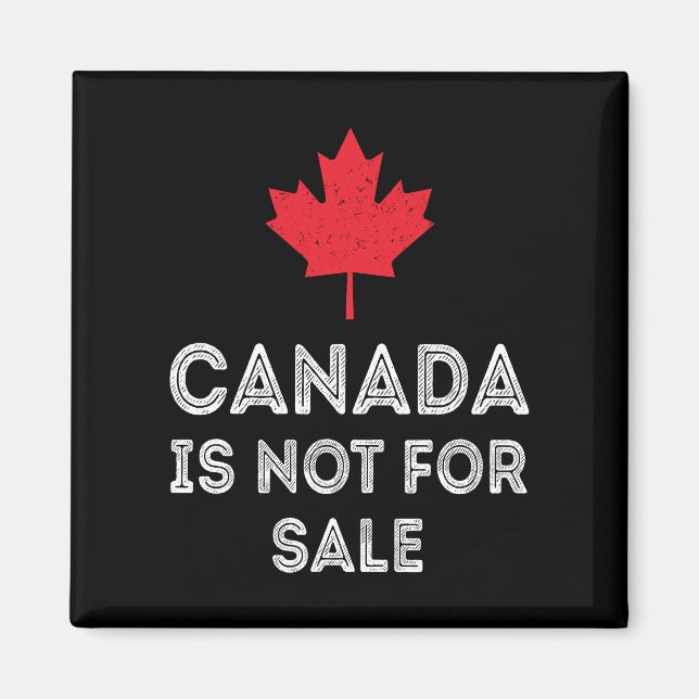 Aimant Canada non à vendre - Fière et patriotique (Devant)
