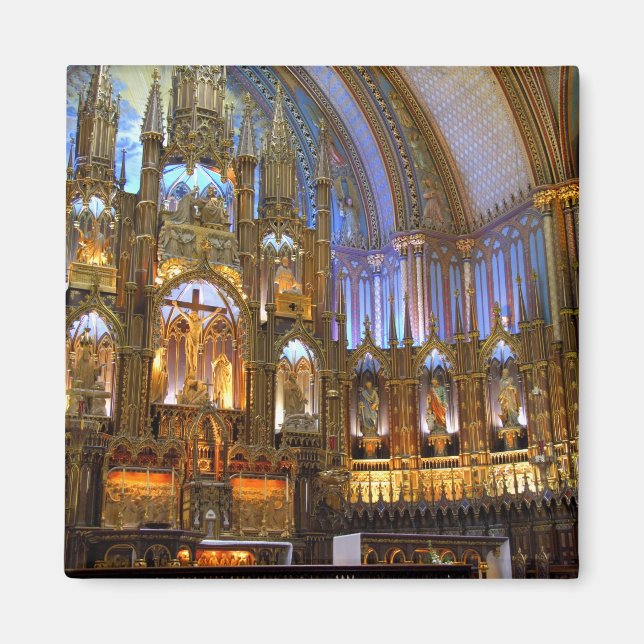 Aimant Canada,  Québec,  Montréal. Intérieur de Notre (Devant)