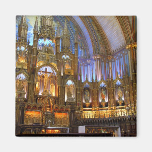 Aimant Canada, Québec, Montréal. Intérieur de Notre-Da