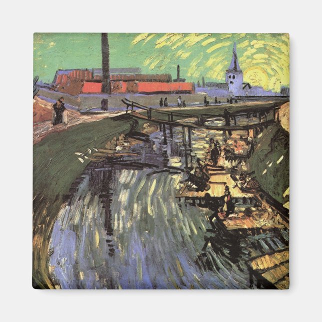 Aimant Canal avec des femmes faisant la lessive par Vince (Devant)