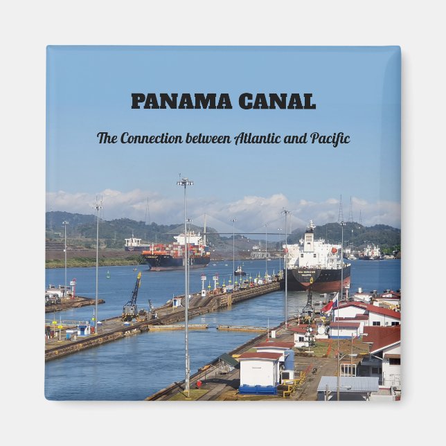 Aimant Canal de Panama (personnalisable) (Devant)