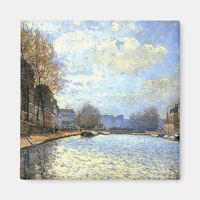 Aimant Canal St Martin Alfred Sisley (Devant)