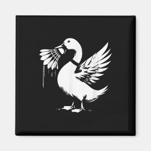 Aimant Canard avec navette - Amateur de badminton graphiq