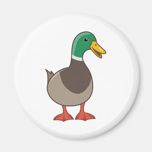 Aimant Canard colvert de dessin animé mignon (Devant)