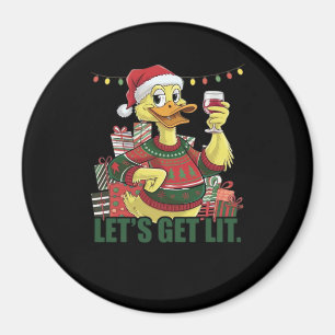 Aimant Canard de Noël, Laissons-nous briller
