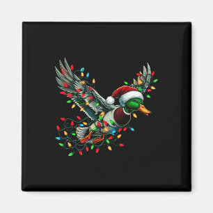 Aimant Canard de Noël volant avec chasse aux lumières de