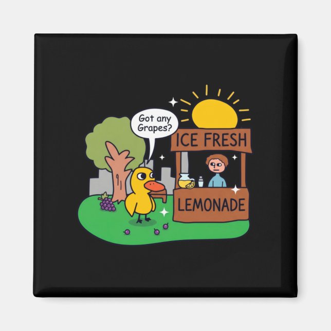 Aimant Canard Demande Des Raisins Étalage De Limonade (Devant)