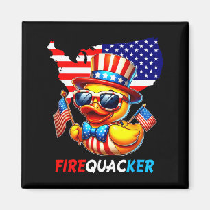 Aimant Canard du 4 juillet Feu d'artifice Patriotique Qua