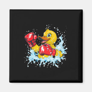 Aimant Canard en caoutchouc boxeur avec gants de boxe Kic