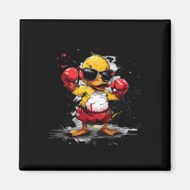 Aimant Canard en caoutchouc de boxe Gants de boxe Kickbox (Devant)