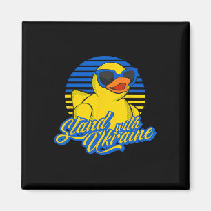 Aimant Canard en caoutchouc Drapeau ukrainien Support Ukr