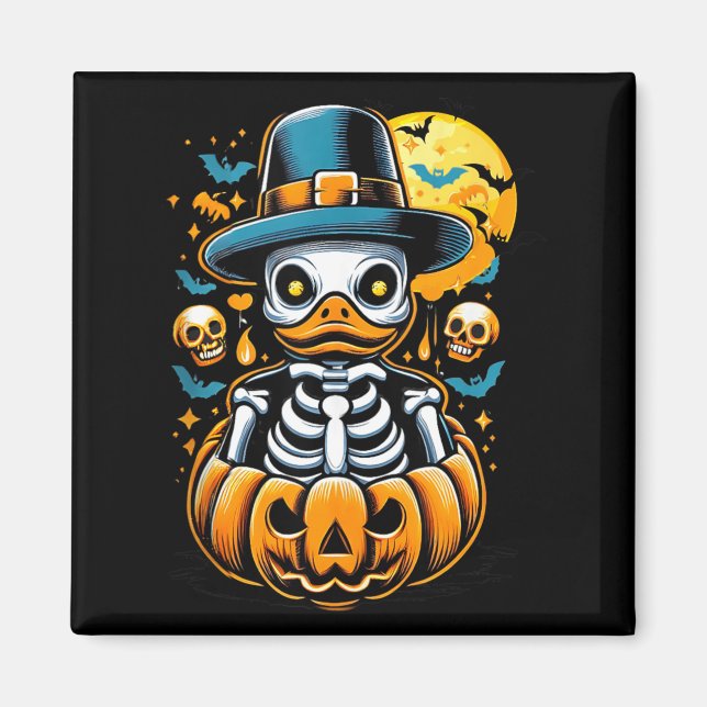 Aimant Canard en caoutchouc effrayant Halloween Canard d' (Devant)