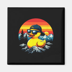 Aimant Canard en caoutchouc rétro lunettes de soleil Mont