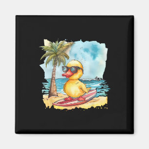 Aimant Canard en caoutchouc Surfant Été Surfeur Plage Can