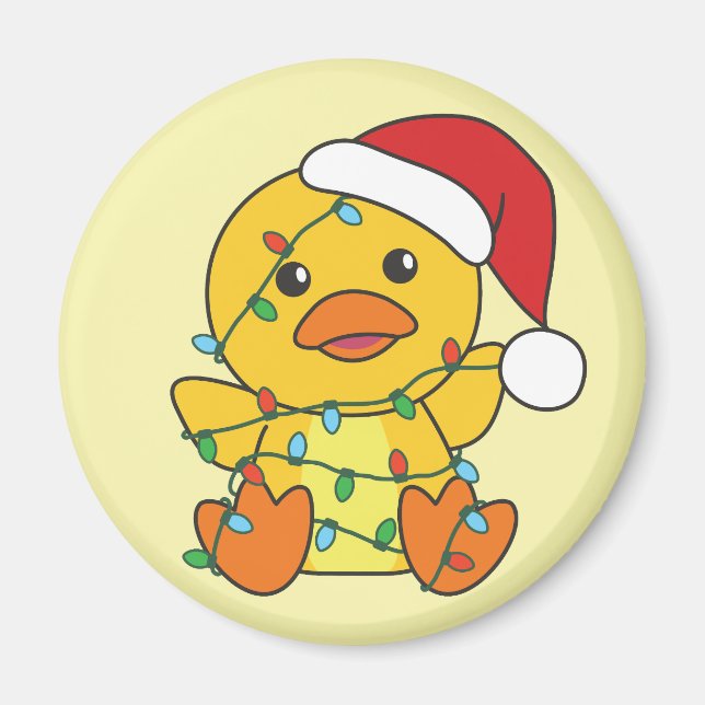 Aimant Canard Noël Animaux d'hiver Canard de vacances (Devant)