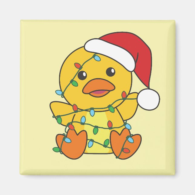 Aimant Canard Noël Animaux d'hiver Canard de vacances (Devant)