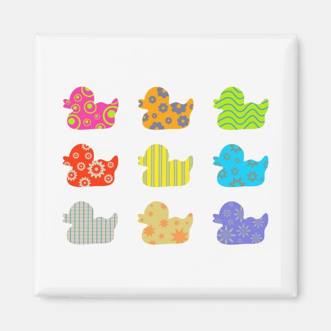 Aimant Canards à motifs (Devant)