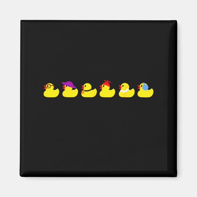 Aimant Canards En Rangée Blague Drôle De Papa Humour Mign (Devant)