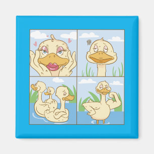 Aimant Canards Faisant des Choses Mignonnes : AMOUR