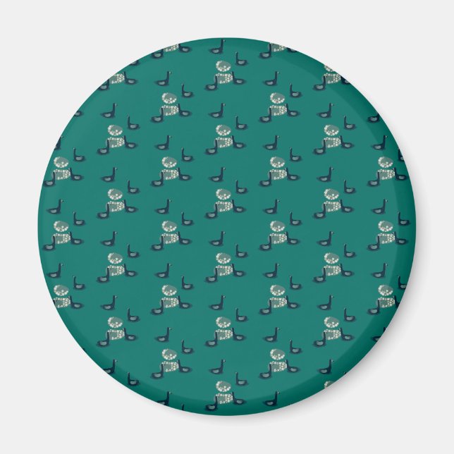 Aimant canards pattern_6, l'amie d'une fille (Devant)