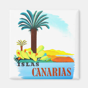 Aimant Canaries Espagne voyage vintage