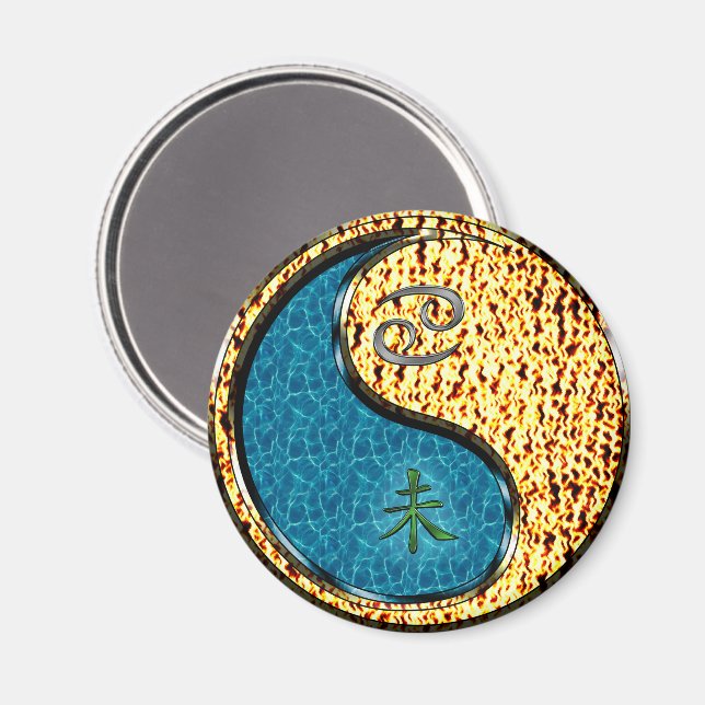 Aimant Cancer & Chèvre de Feu (Recto/Verso)