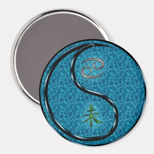 Aimant Cancer & Chèvre d'Eau (Recto/Verso)