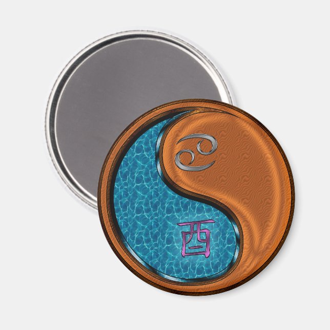 Aimant Cancer & Coq de Bois (Recto/Verso)