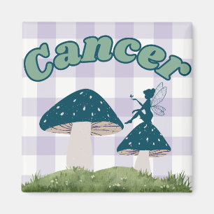 Aimant Cancer Cottagecore esthétique Fairy Musroom Art