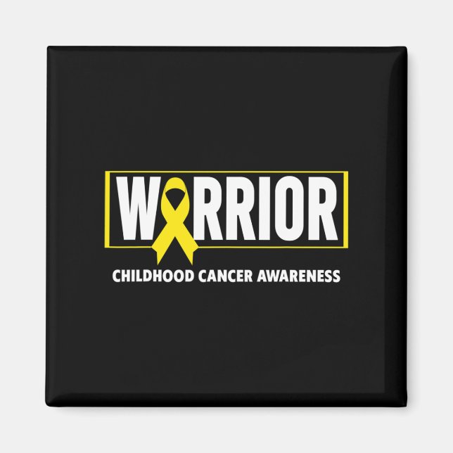 Aimant Cancer de l'enfance - Guerrier Le cancer de l'enfa (Devant)