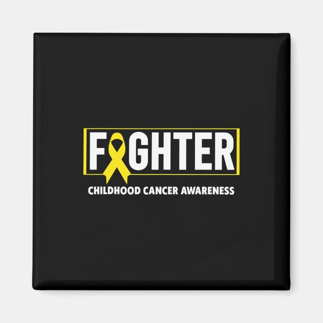 Aimant Cancer de l'enfant - Combattant Sensibilisation au (Devant)