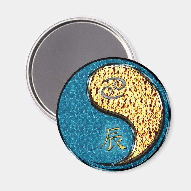 Aimant Cancer & Dragon de Feu (Recto/Verso)