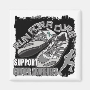 Aimant Cancer Du Cerveau - Les Hommes Courent Pour Un Tra