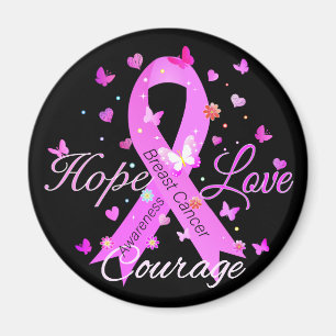 Aimant Cancer du sein Hope Love Courage