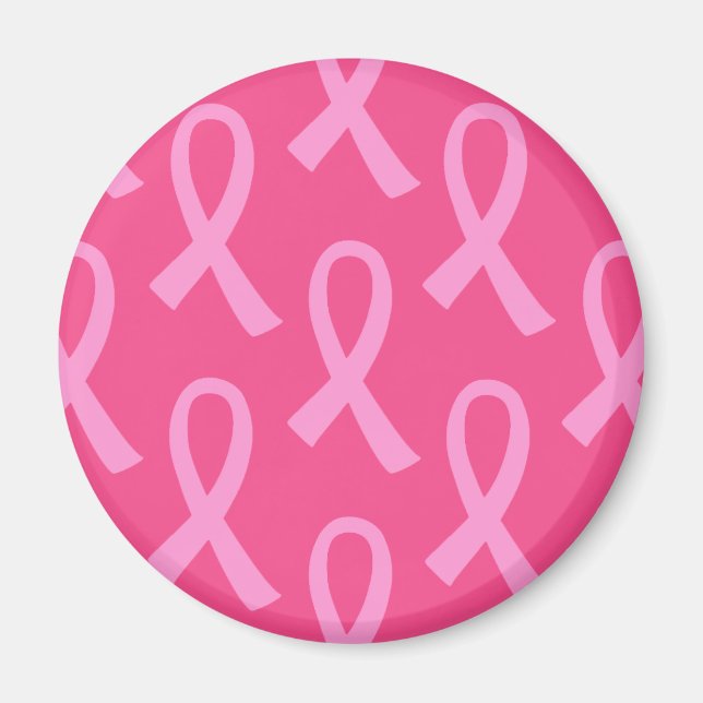 Aimant Cancer du sein Motif de ruban rose (Devant)