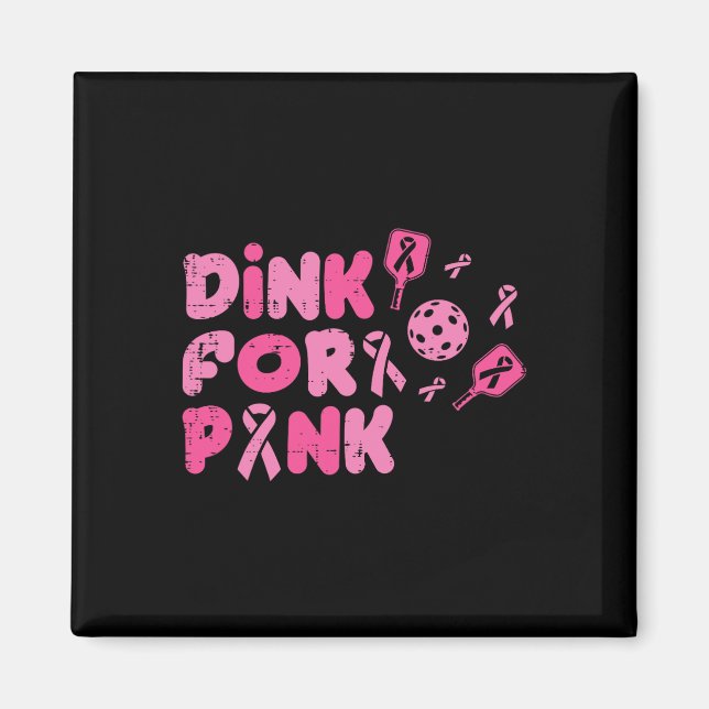 Aimant Cancer Du Sein Pickleball Dink Pour Pink Aware Men (Devant)