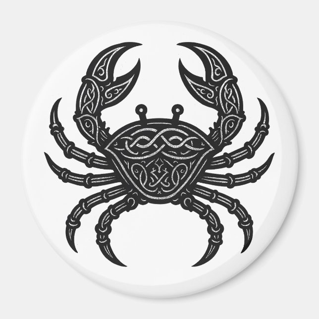 Aimant Cancer — Encre Hantée Zodiaque Crabe (Devant)